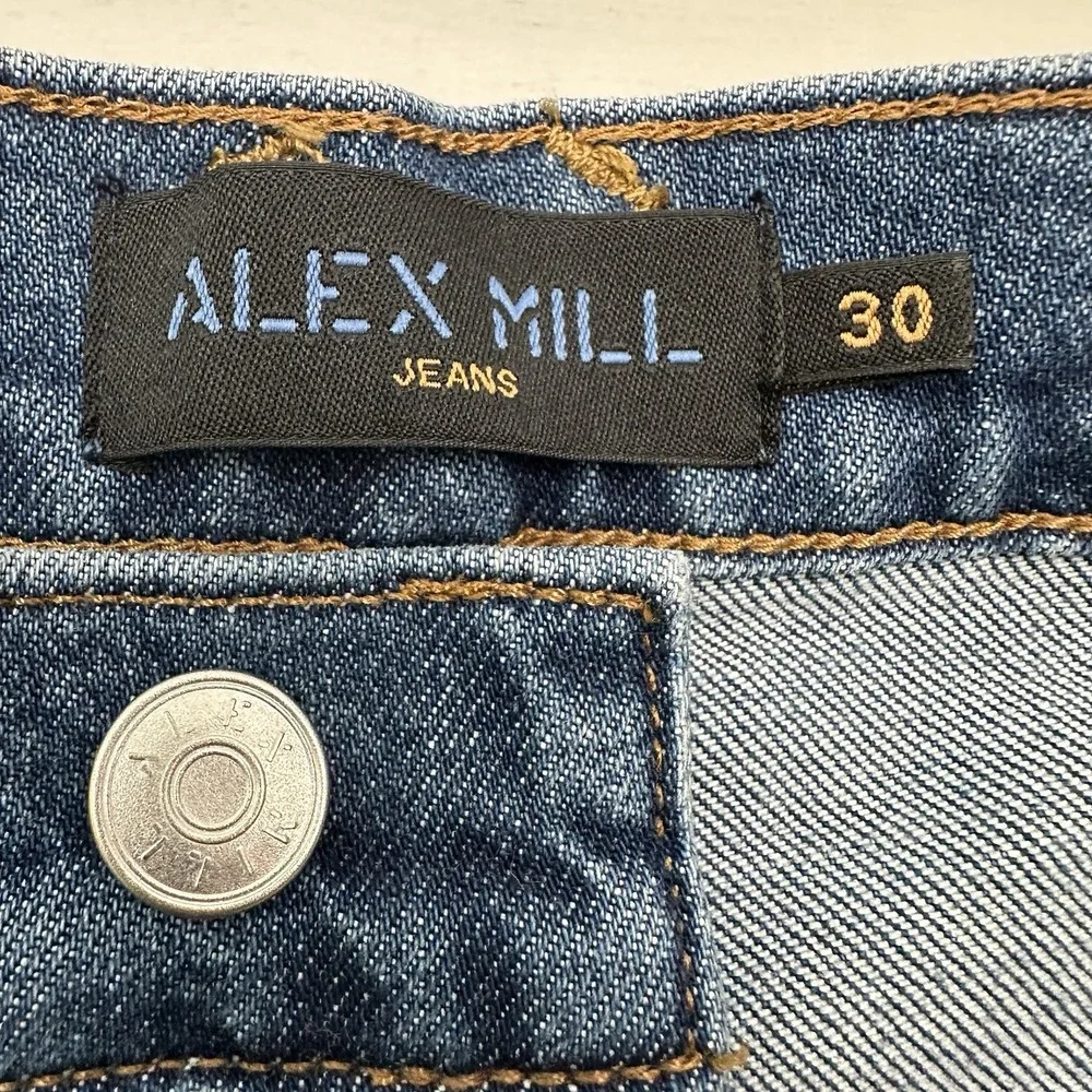 Alex Mill Amber Midrise Slim Jeans Women 30 10 32x29 Vintage Dark Indigo USA